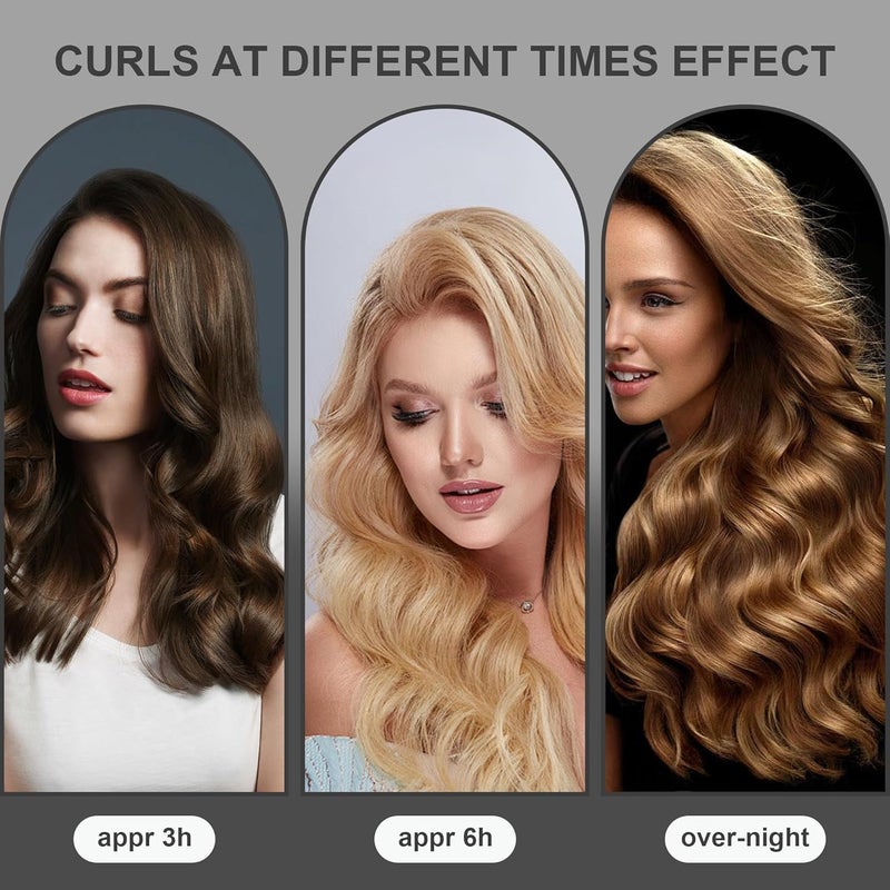 RYTABEE 6 Pcs Set Heatless Hair Curler, Heatless Curls Headband, Overnight Curling Headband, Creates Beautiful Curls Without Damaging The Hair (Black) - Image 3